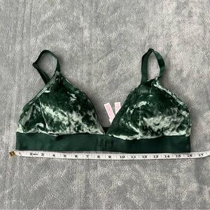 VS Pink Crushed Velvet Bralette